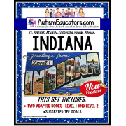 INDIANA State Symbols ADAPTED BOOK for Special Education and Autism